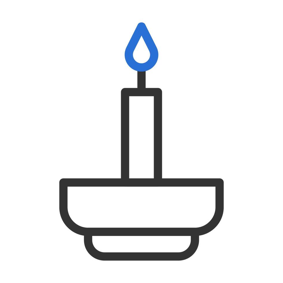 candle icon duocolor grey blue colour easter symbol illustration. vector