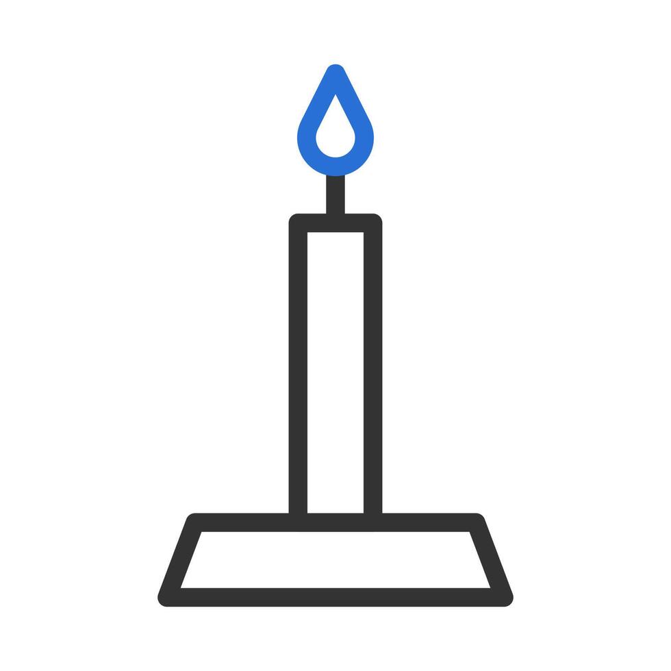 candle icon duocolor grey blue colour easter symbol illustration. vector