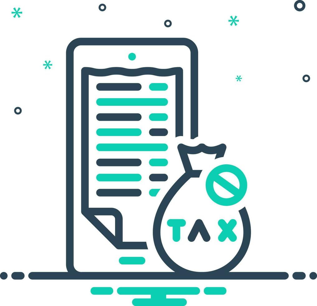 mix icon for exempt vector