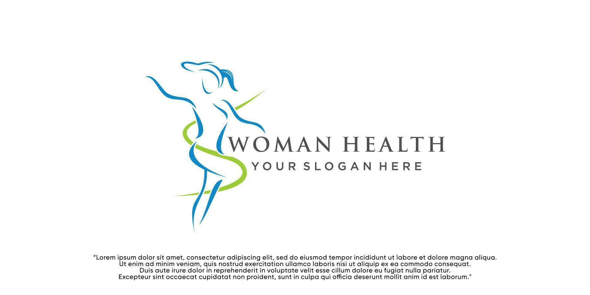 Women health logo design simple concept Premium Vector
