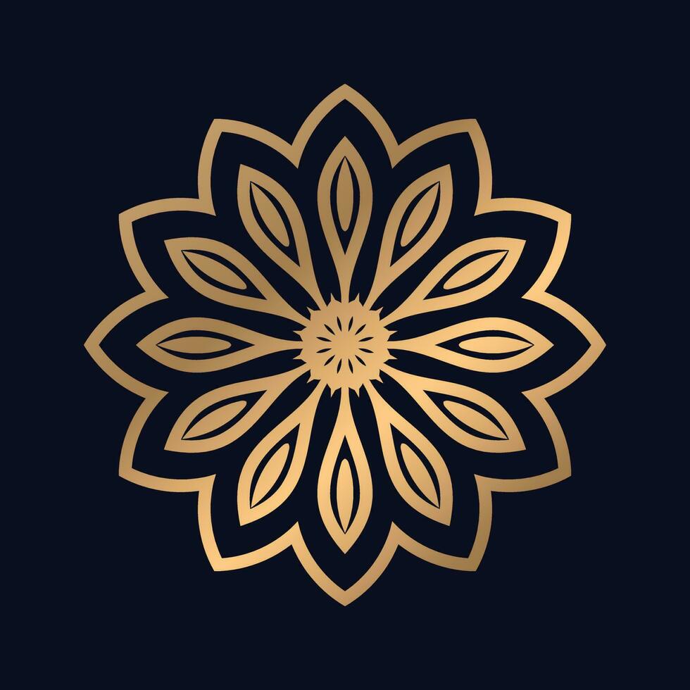 elegante mandala antecedentes con dorado arabesco modelo Arábica islámico este estilo vector