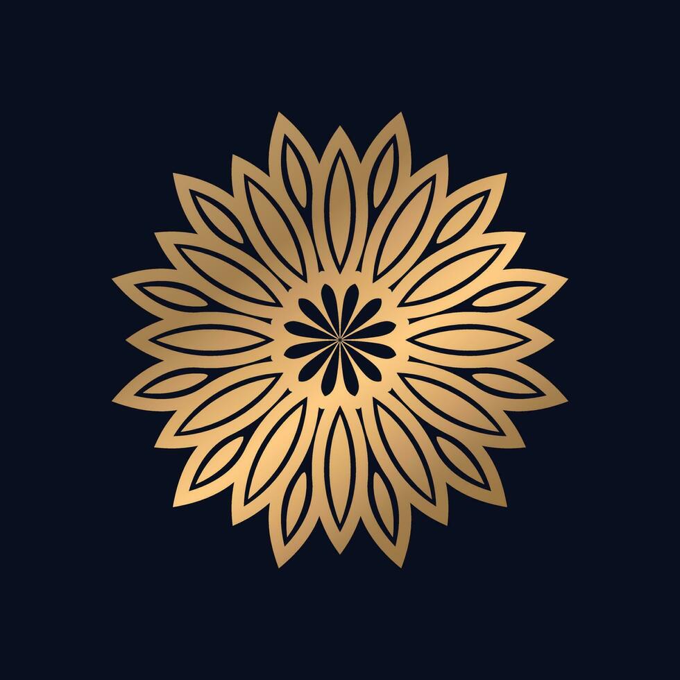 linda mandala antecedentes con dorado arabesco modelo Arábica islámico este estilo vector