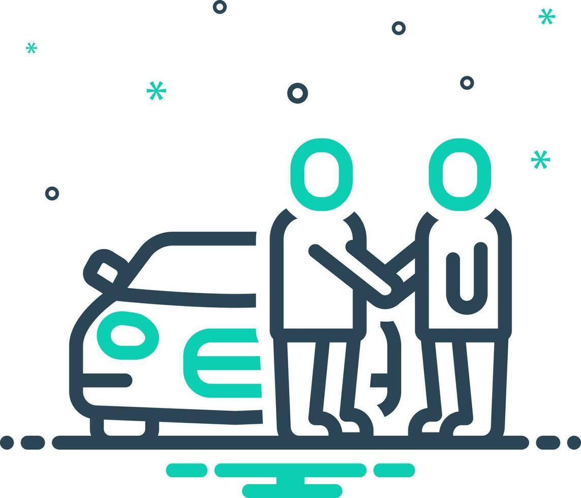 mix icon for dealers vector