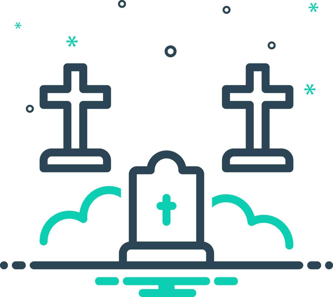 mix icon for deaths vector