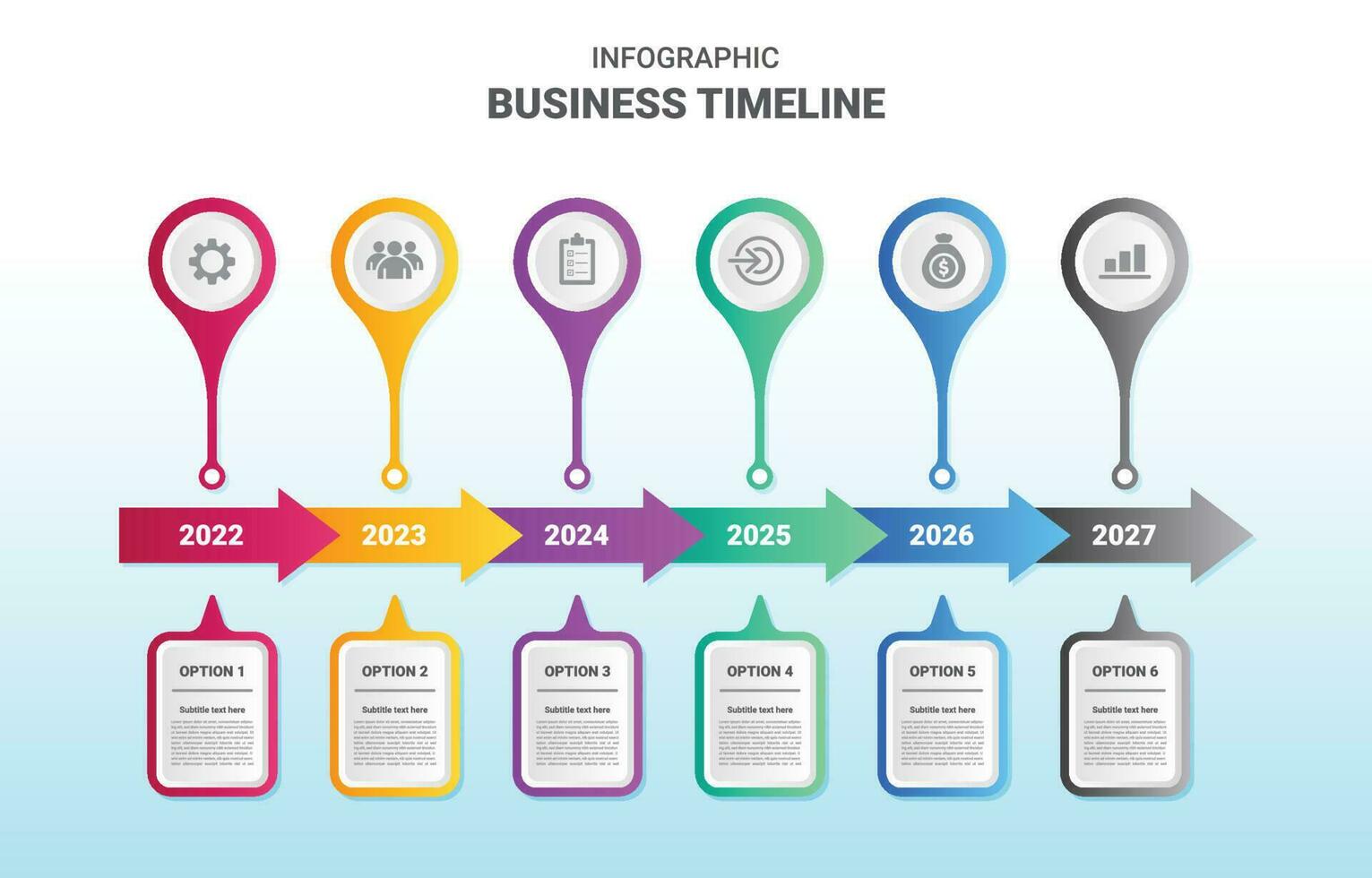 Business Timeline Infographic vector
