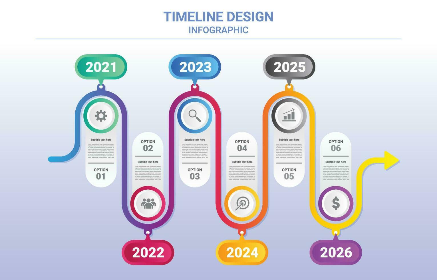 Timeline Infographic Element Design vector