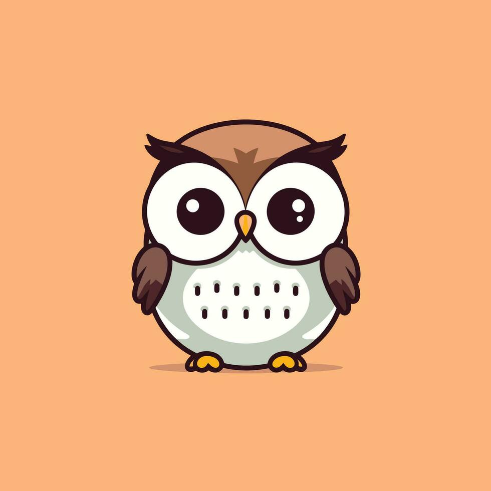 Cute kawaii owl chibi mascot vector cartoon style 23169682 Vector Art ...