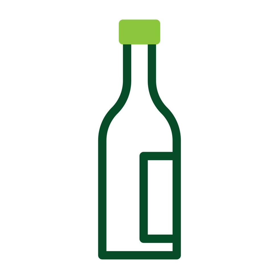 glass icon duotone green colour easter symbol illustration. vector