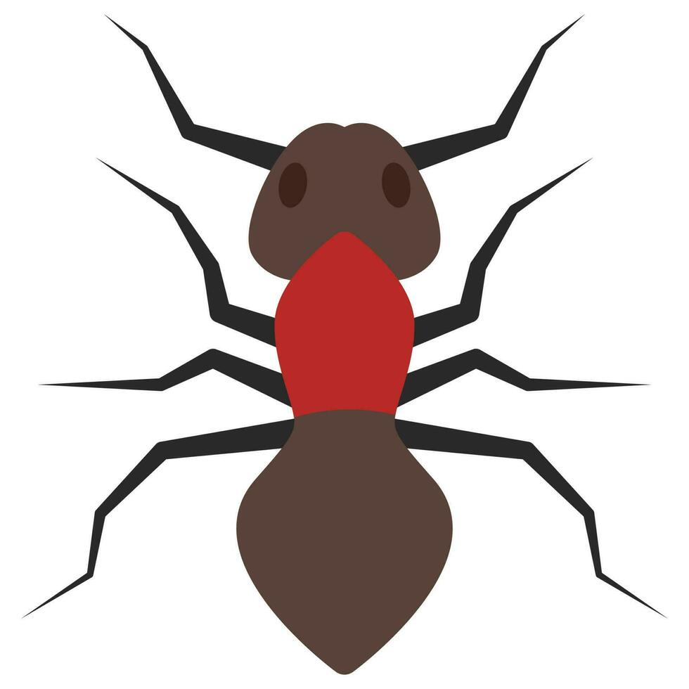 Flat color icon for ant. vector