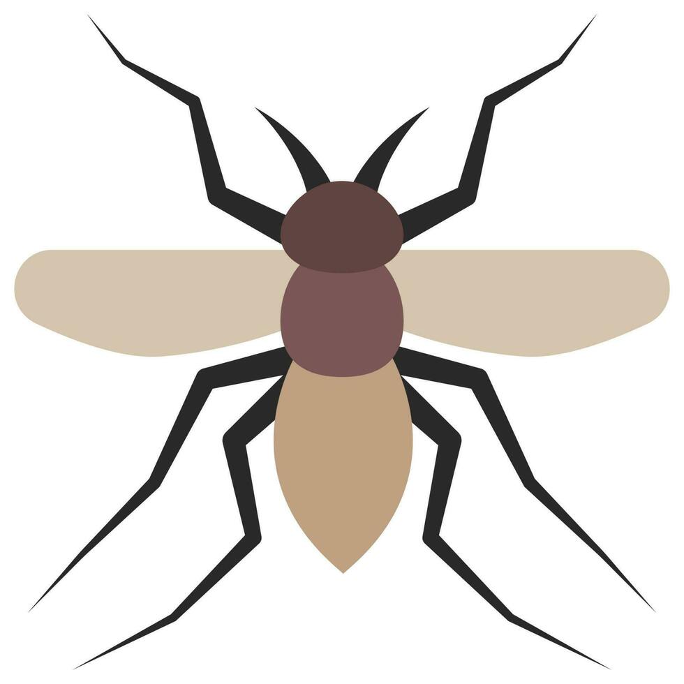 Flat color icon for mosquito. vector