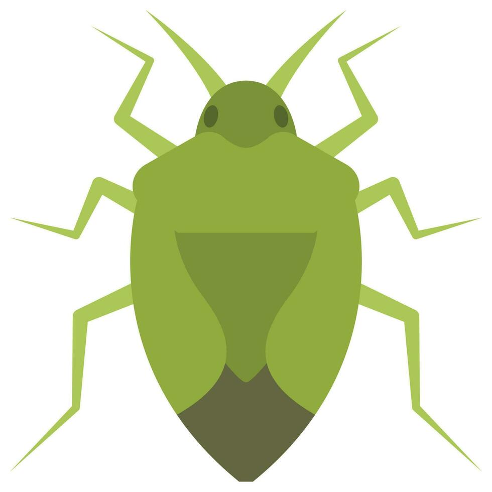 Flat color icon for stink bug. vector