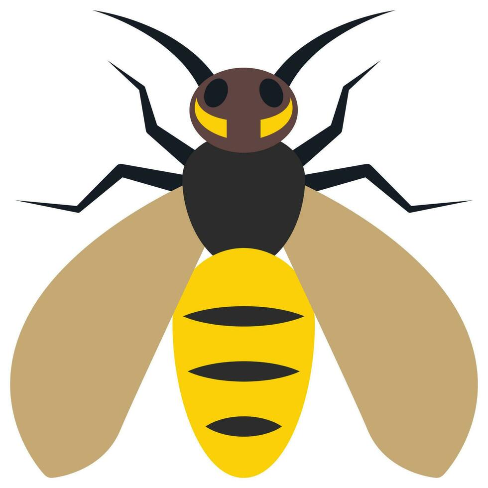 Flat color icon for yellow jacket. vector