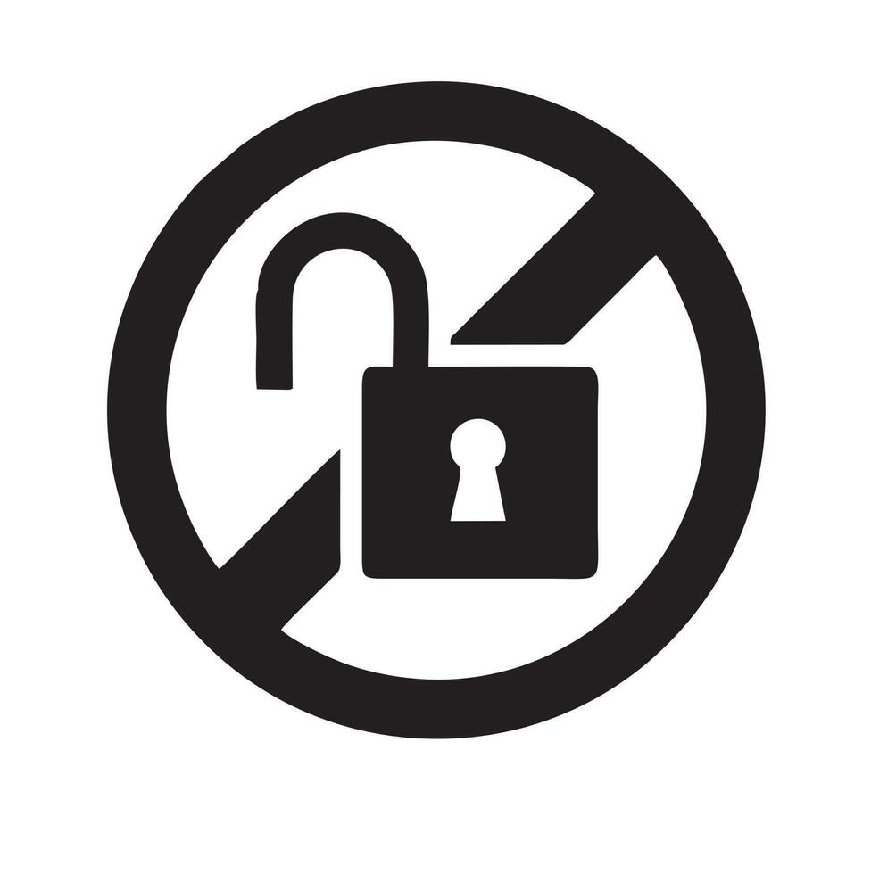 Lock security icon symbol vector image. Illustration of the key secure access system vector design. EPS 10
