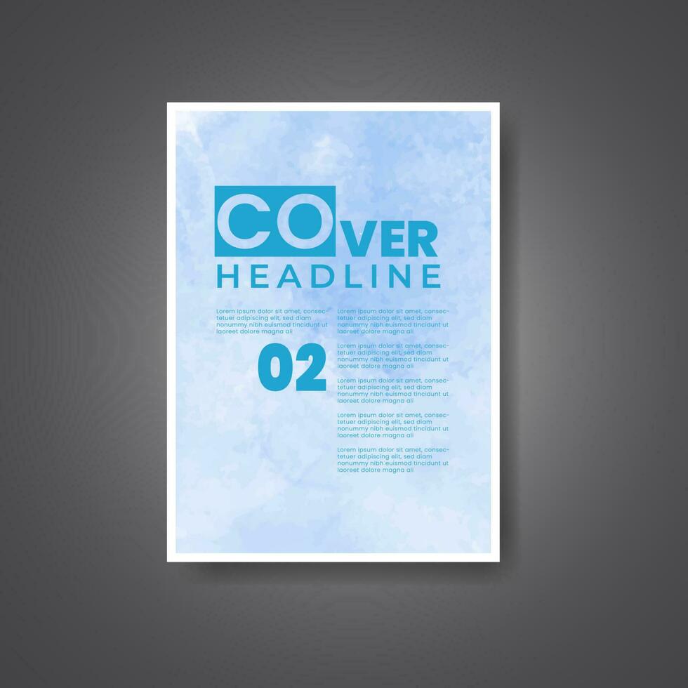 Cover template with watercolor background. Design for your cover, date, postcard, banner, logo. vector