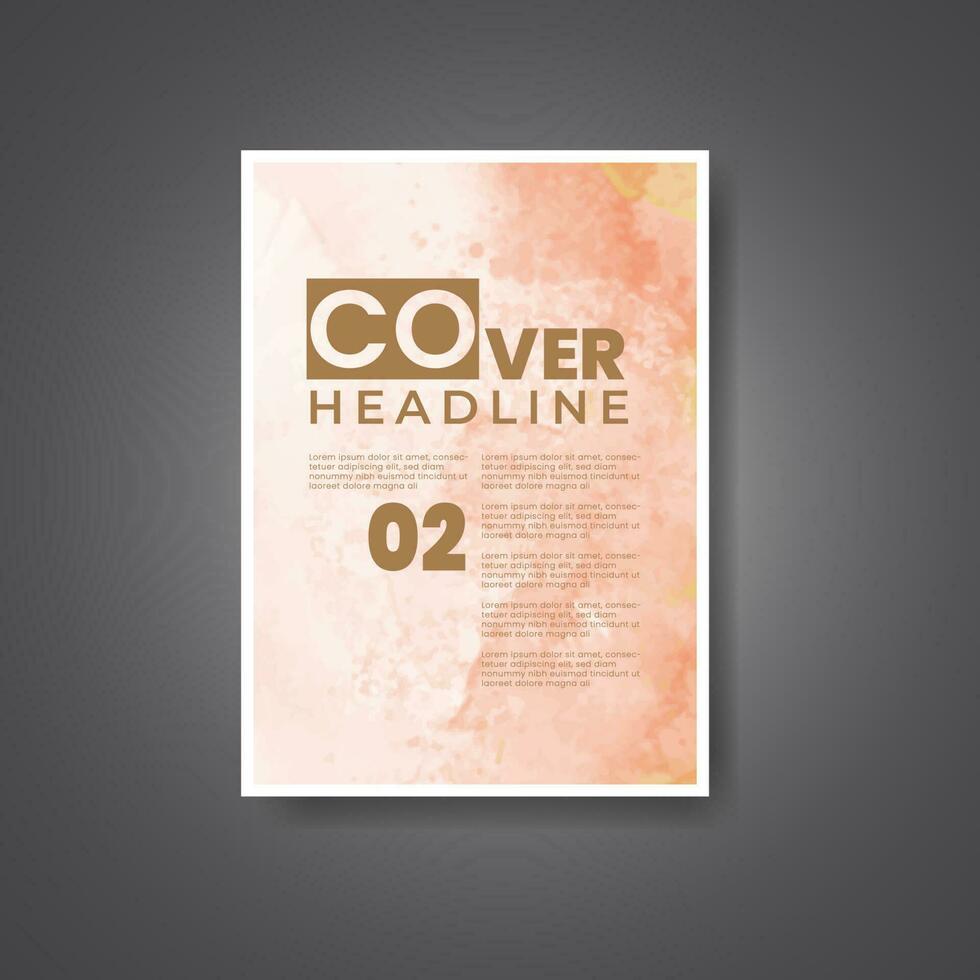 Cover template with watercolor background. Design for your cover, date, postcard, banner, logo. vector