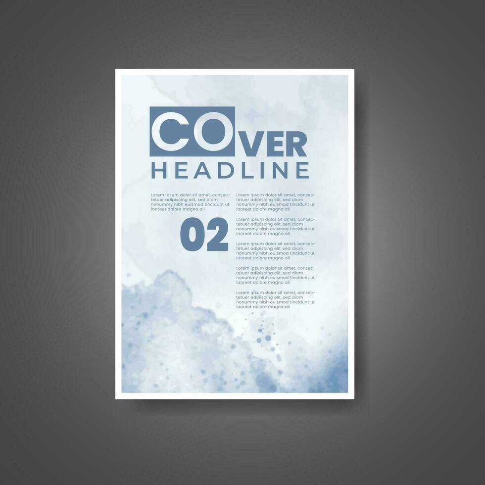 Cover template with watercolor background. Design for your cover, date, postcard, banner, logo. vector