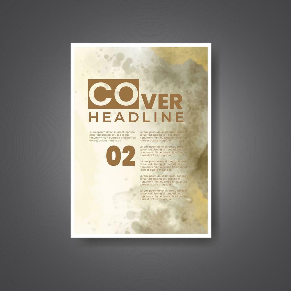 Cover template with watercolor background. Design for your cover, date, postcard, banner, logo. vector