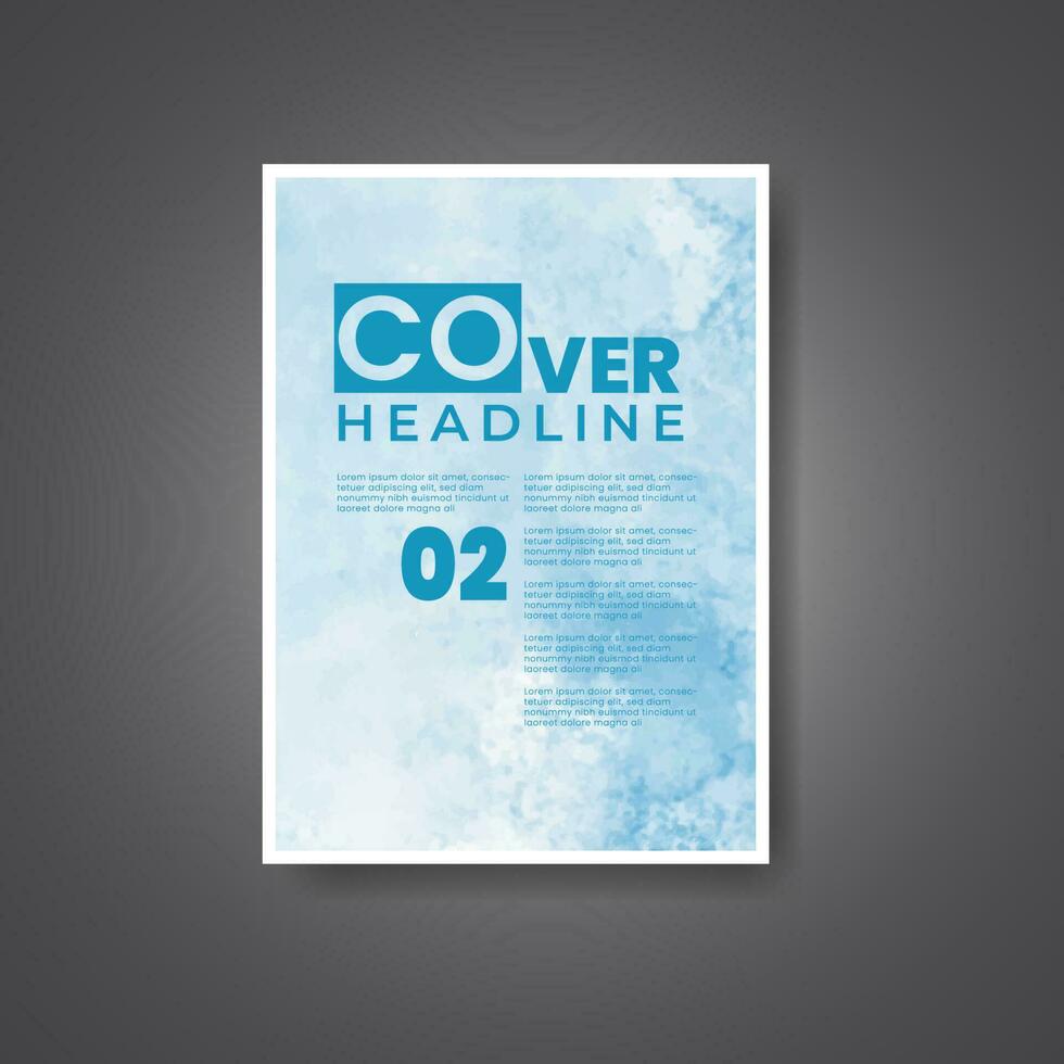 Cover template with watercolor background. Design for your cover, date, postcard, banner, logo. vector