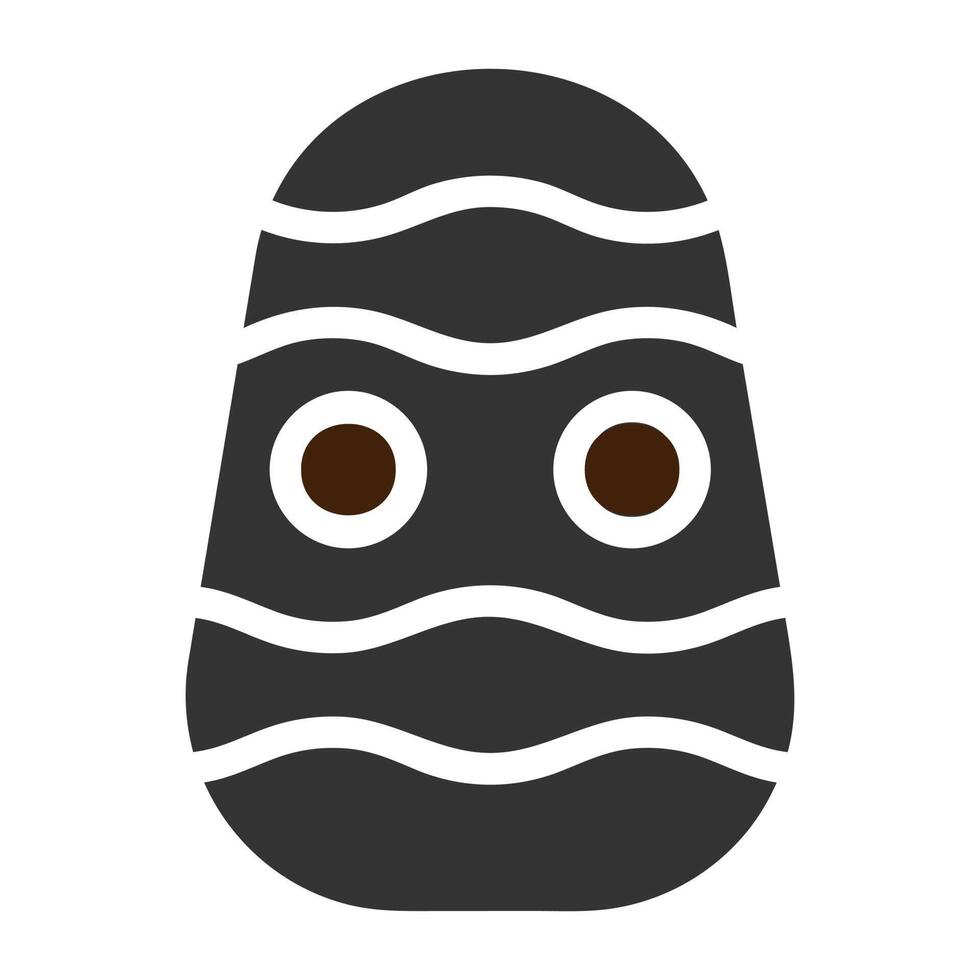 huevo icono sólido gris marrón color Pascua de Resurrección símbolo ilustración. vector