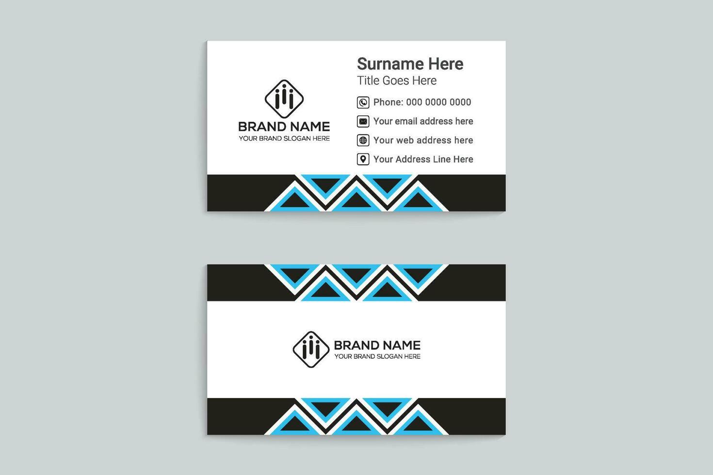 Dental business card template design vector