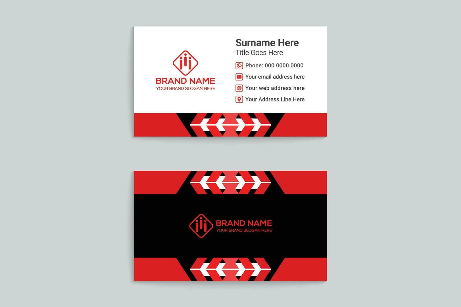 Corporate clean business card template vector