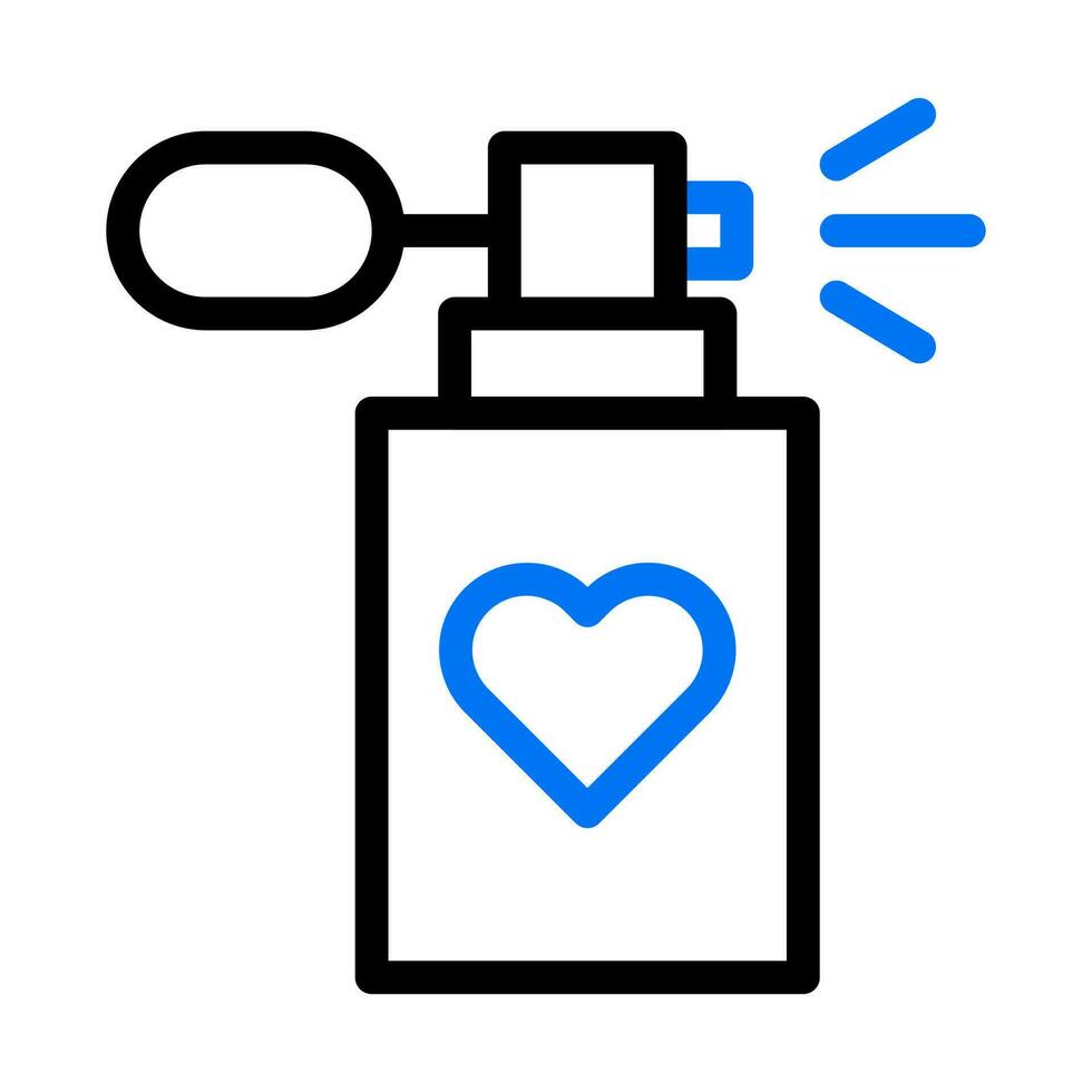 perfume icono duocolor azul negro color madre día símbolo ilustración. vector