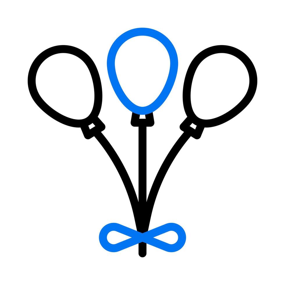 balloon icon duocolor blue black colour mother day symbol illustration. vector