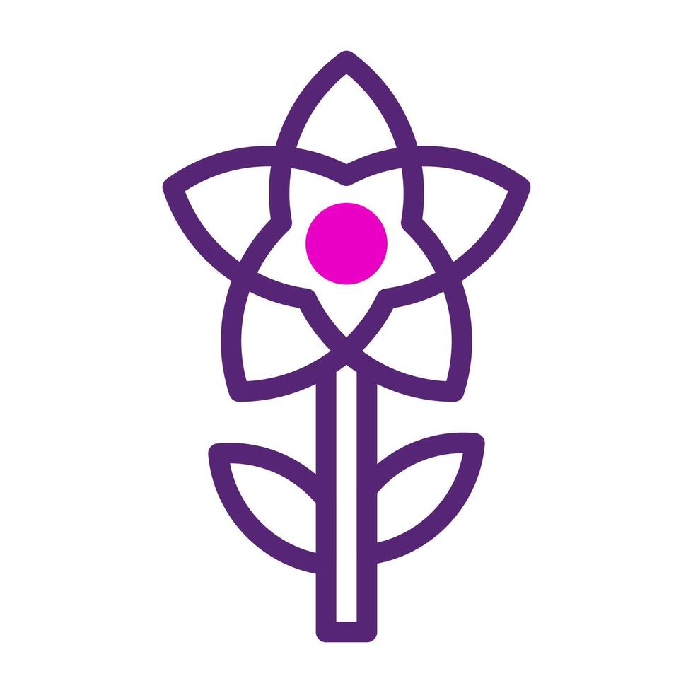 flower icon duotone pink purple colour mother day symbol illustration. vector