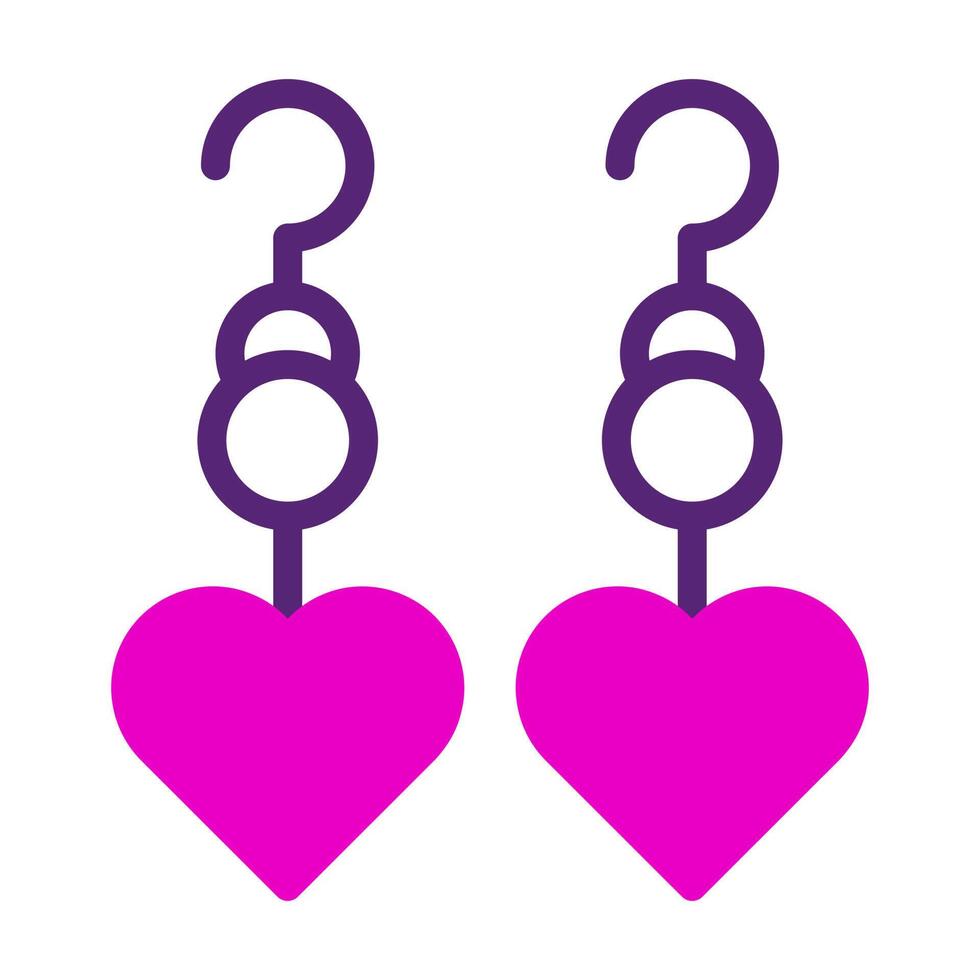 earring icon duotone pink purple colour mother day symbol illustration. vector