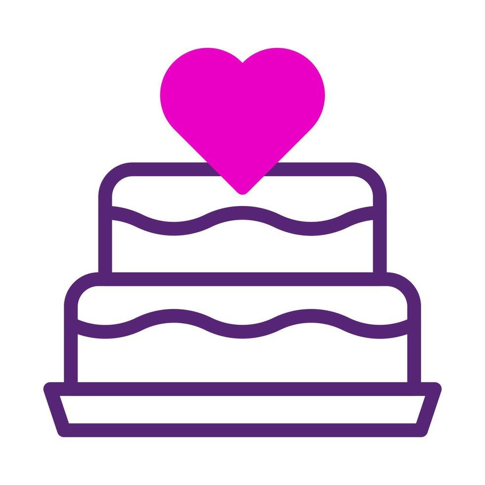 cake icon duotone pink purple colour mother day symbol illustration. vector