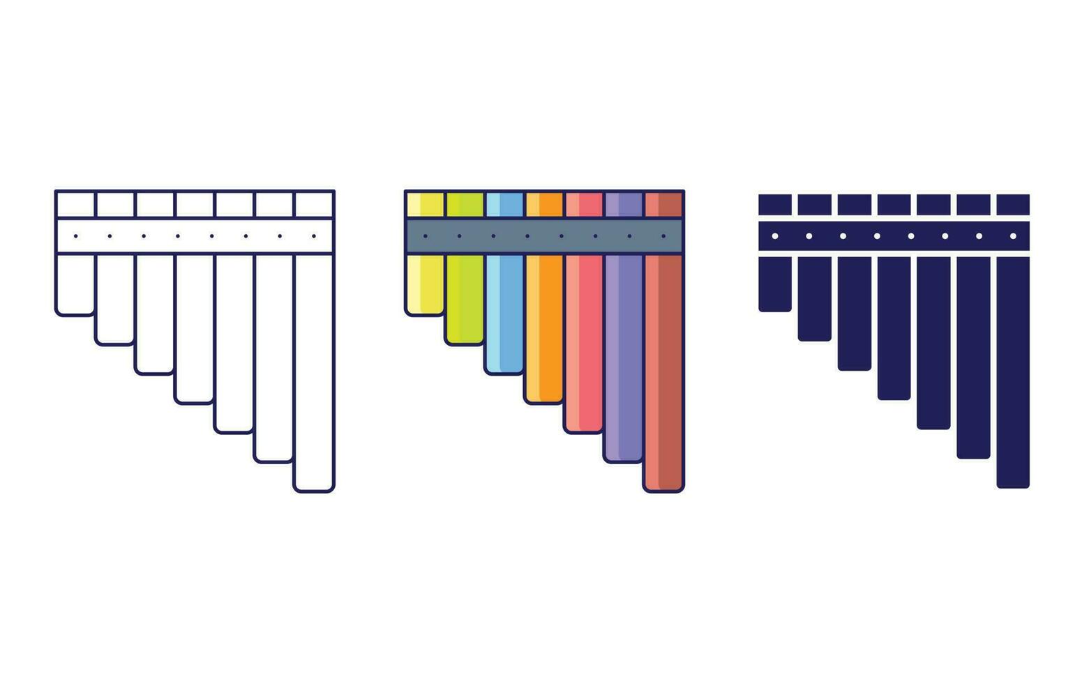 Pan Flute vector icon