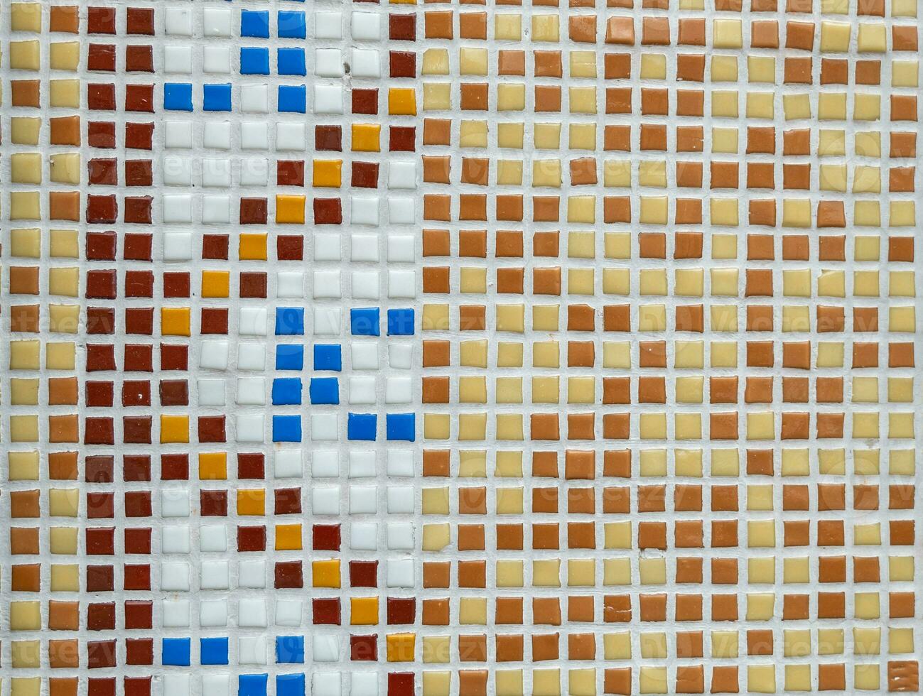 vistoso mosaico piedras en un casa pared foto