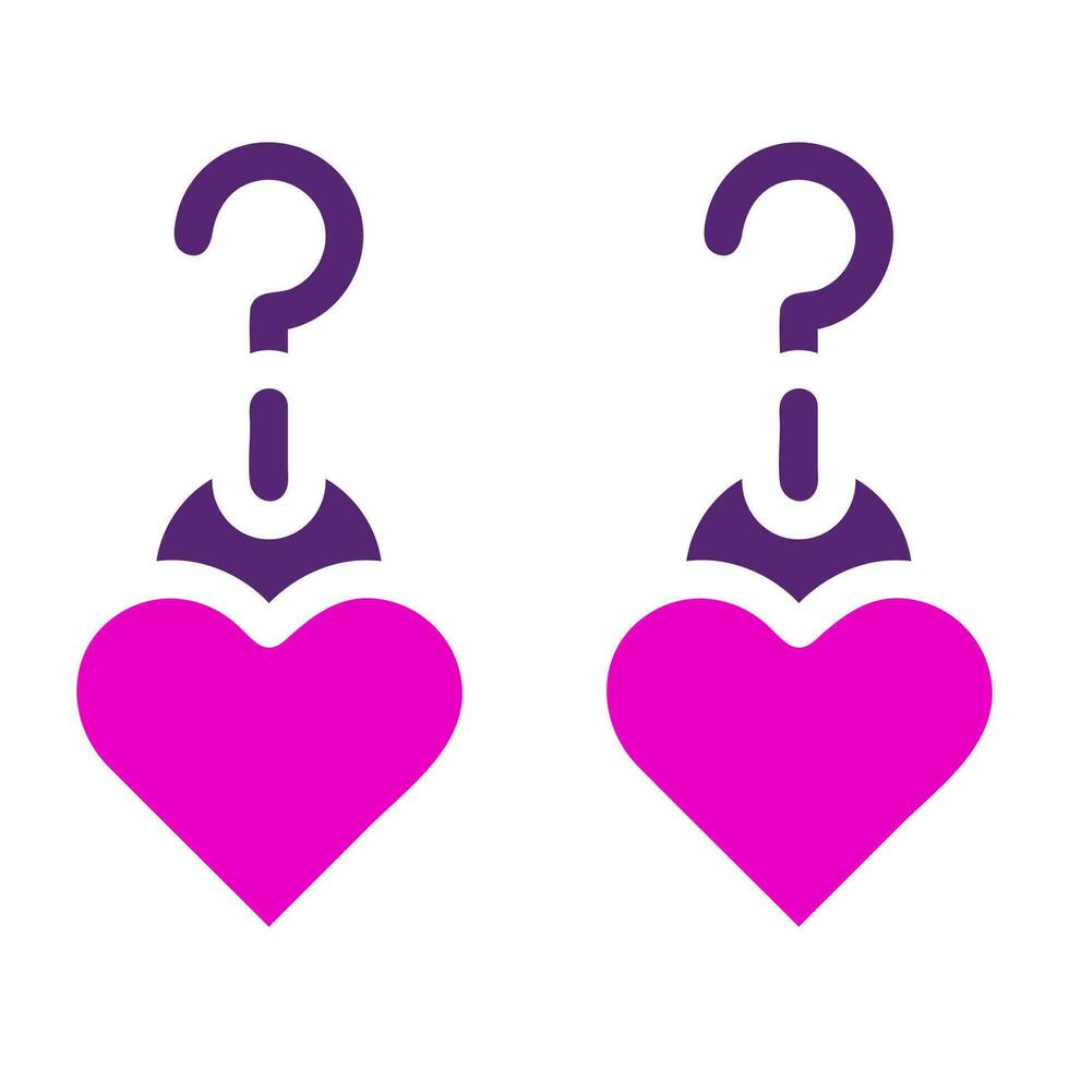 arete icono sólido duocolor rosado púrpura color madre día símbolo ilustración. vector