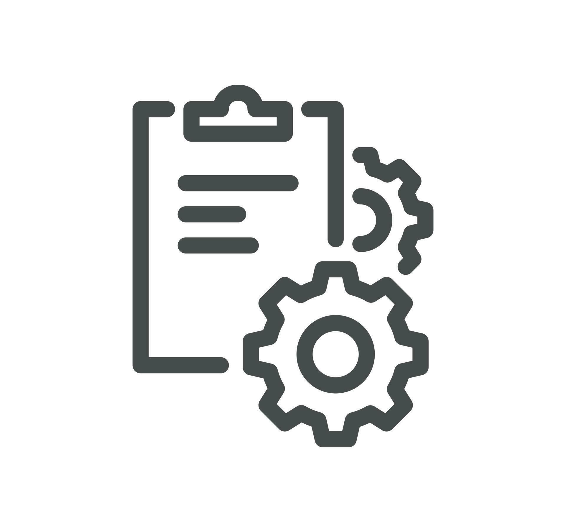 Clipboard related icon outline and linear vector. 23171203 Vector Art