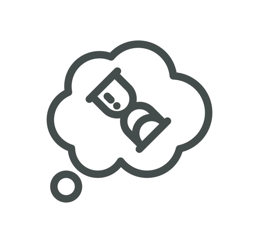 Sand watch related icon outline and linear vector. vector