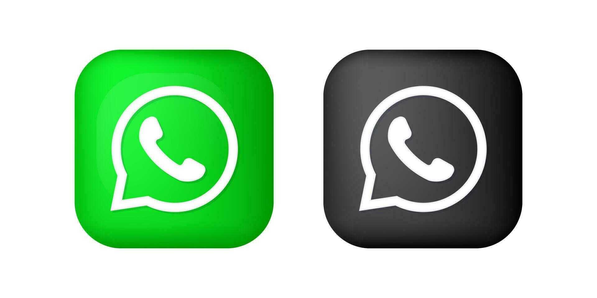 3d vector watsapp icon for social media