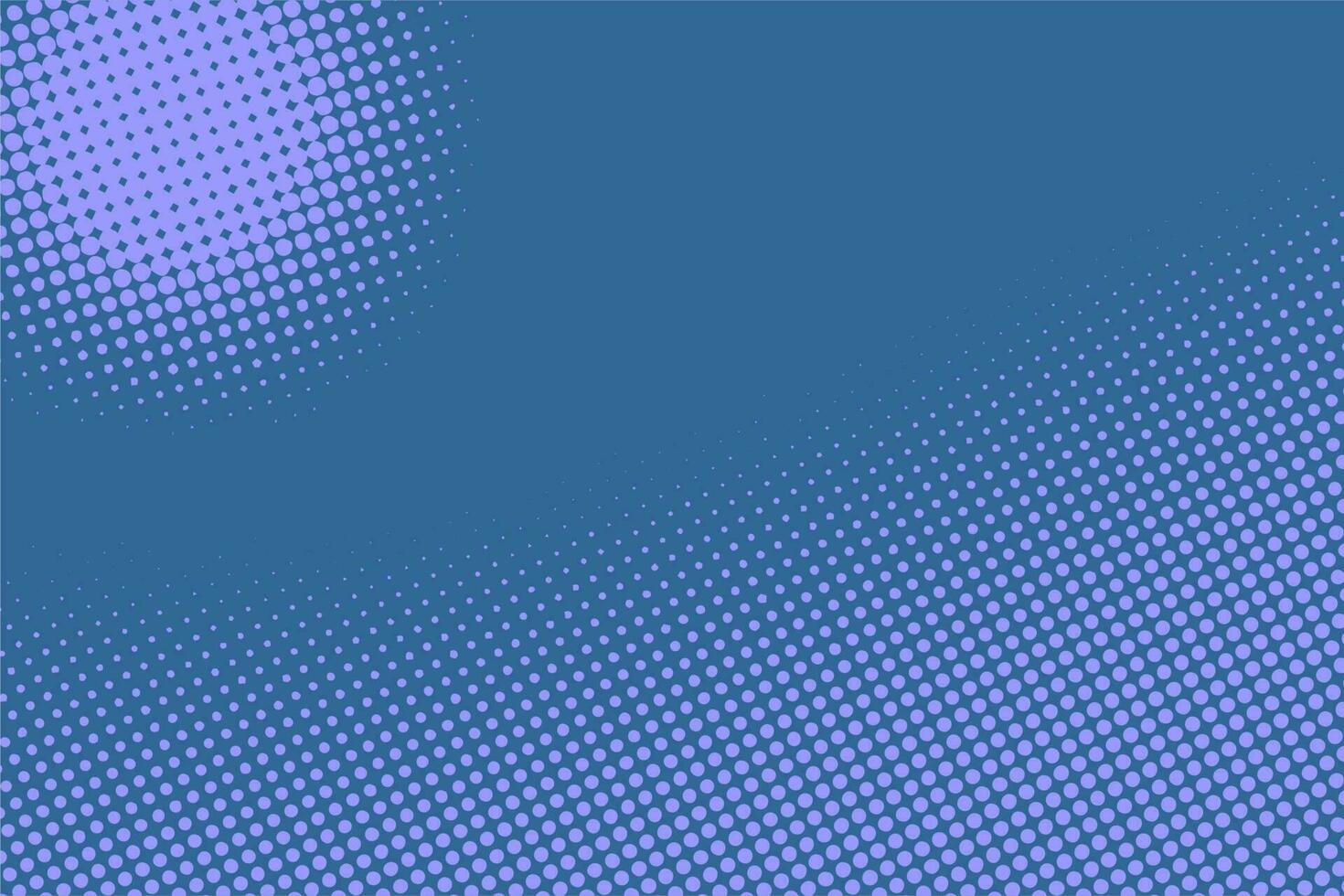 Artistic blue background with halftone dots and wave. Retro pop art background. vector