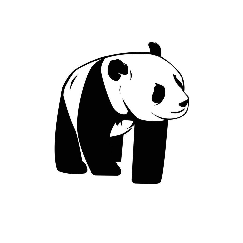 giant panda vector illustration isolated on white background