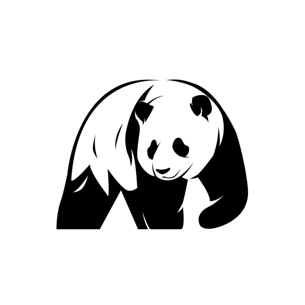 giant panda vector illustration isolated on white background