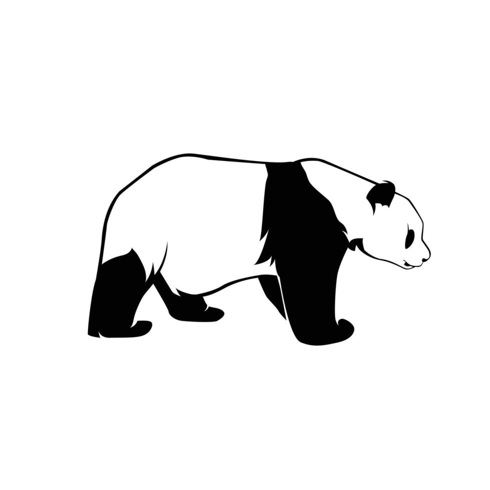giant panda vector illustration isolated on white background