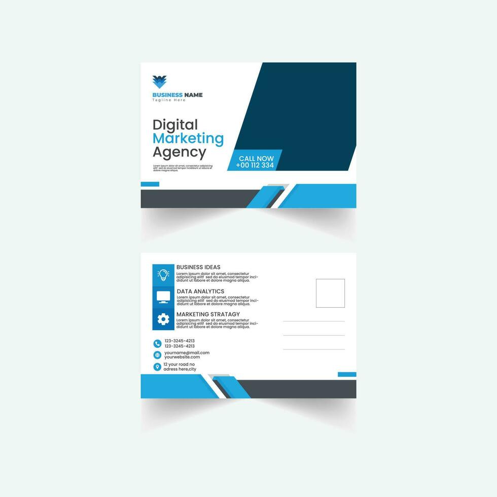 Postcard Design Template vector