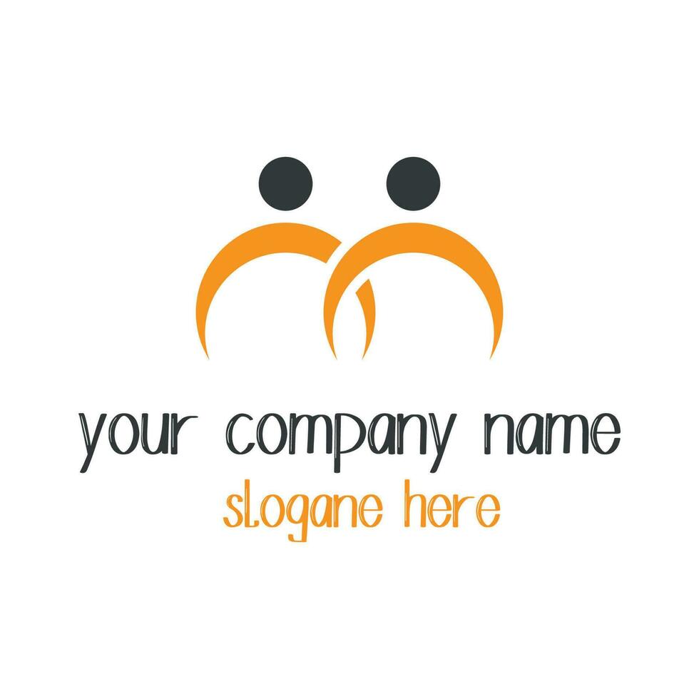 Human logo design. vector