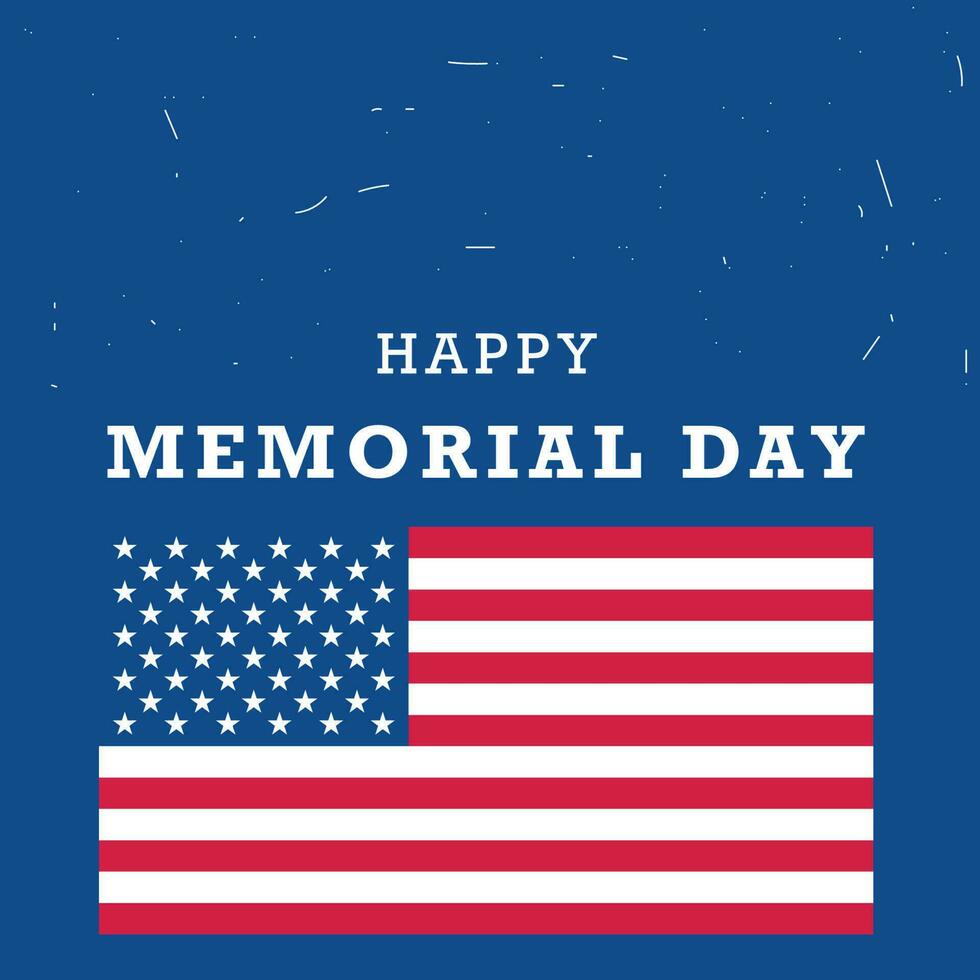 Happy Memorial Day Background design free vector, National American Holiday Illustration Design, vector