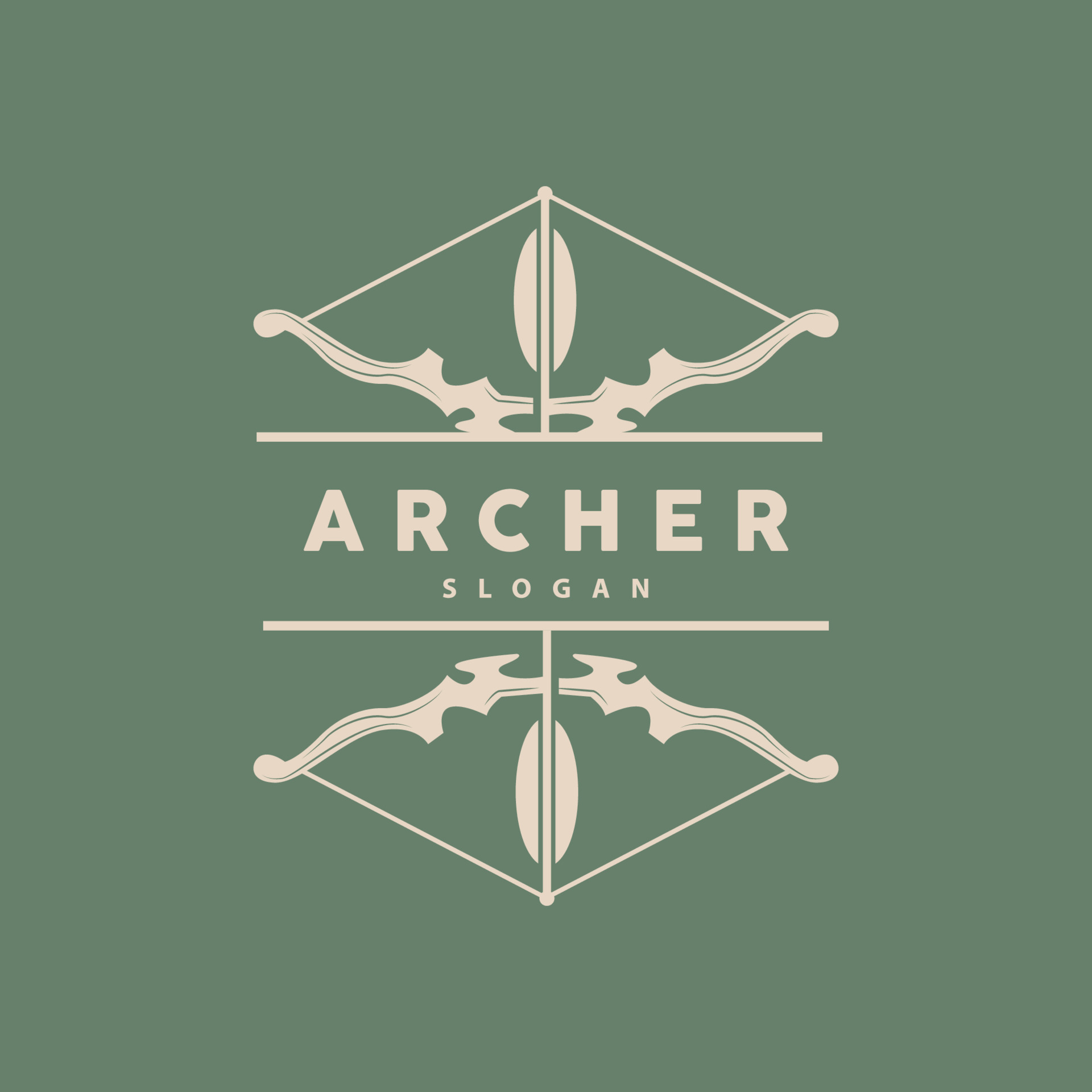 Archer Logo, Archery Arrow Vector, Elegant Simple Minimalist Design