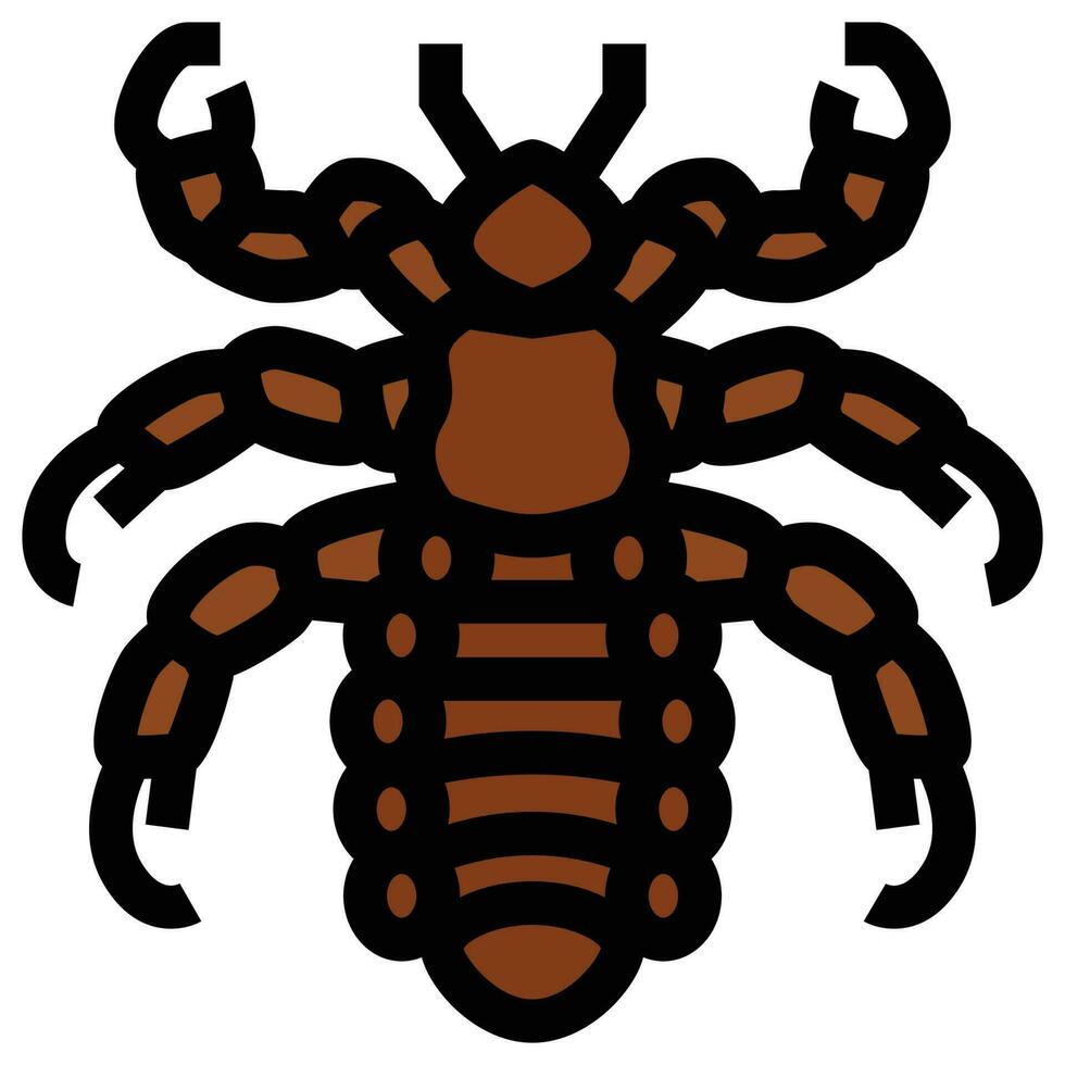 Filled outline icon for scorpion. vector