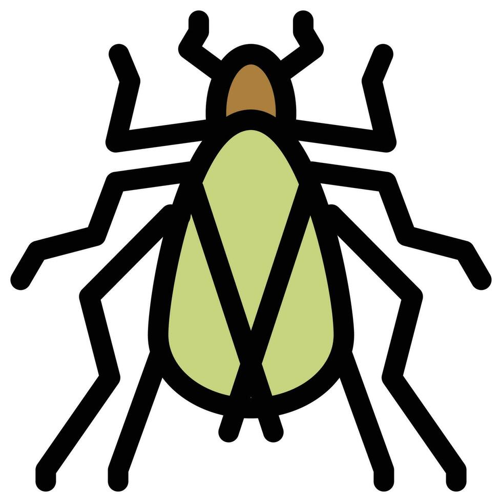 Filled outline icon for tree cricket. vector