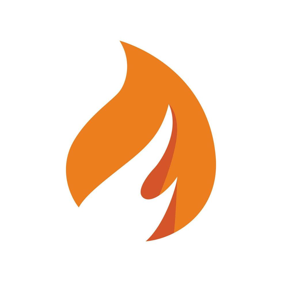 Flame icon logo design vector