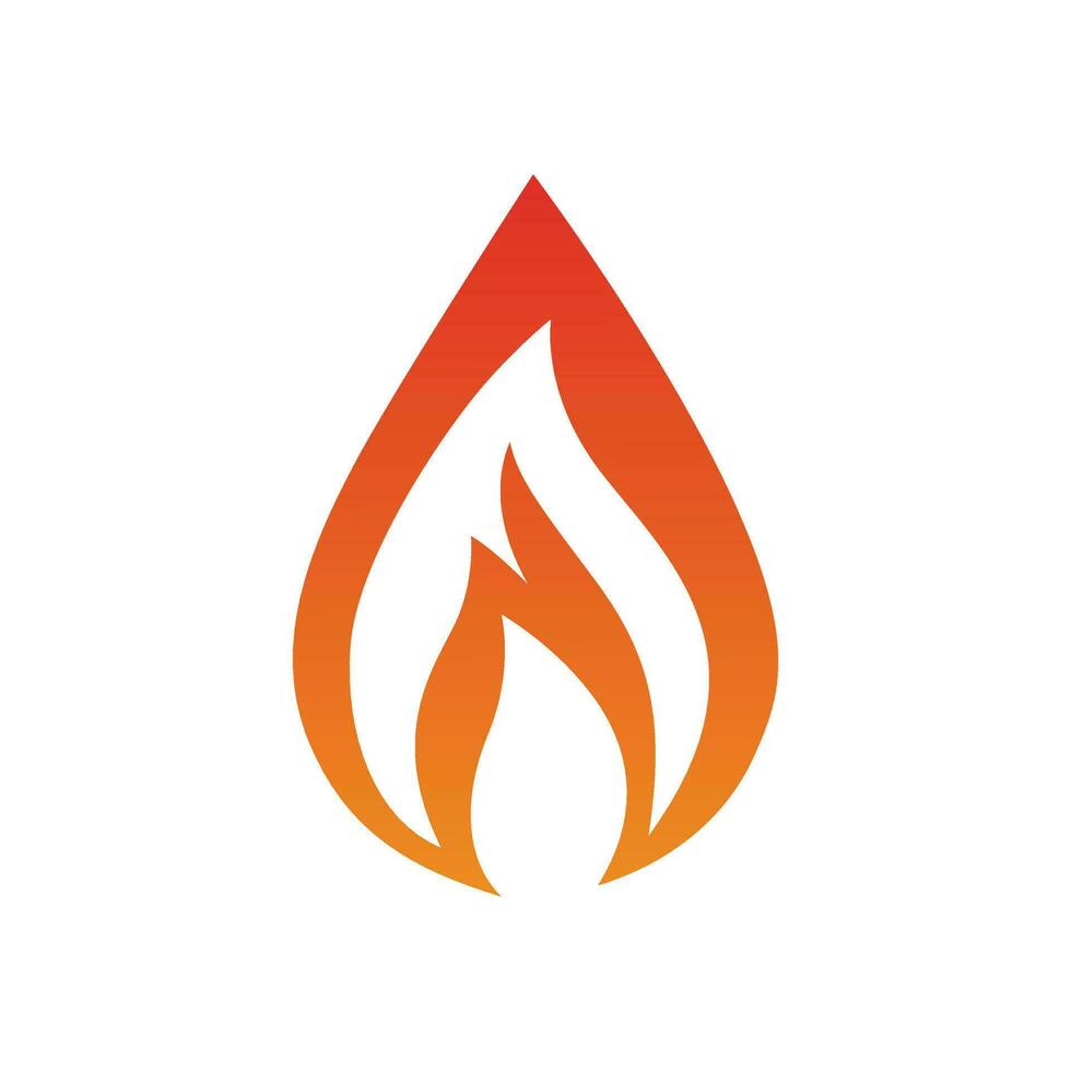 Flame icon logo design vector