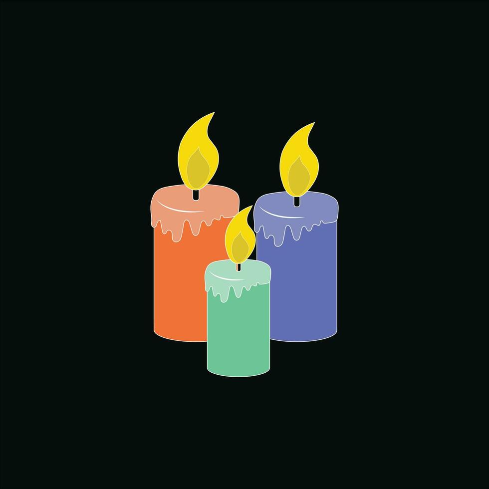 Nice three Candle Vector