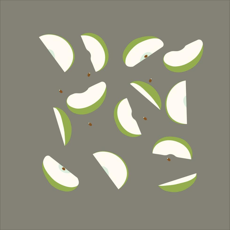 apple slice vector
